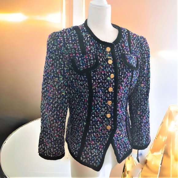 George Simonton Jackets & Blazers - Vintage George Simonton Multicolor Boucle Jacket Very Good Condition Size 12